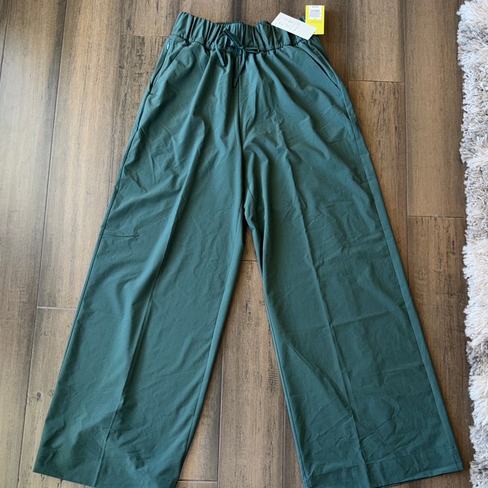 Target Womens Wide Leg Pants in Dark Green